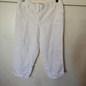 Chico's White Capris Cropped Pants